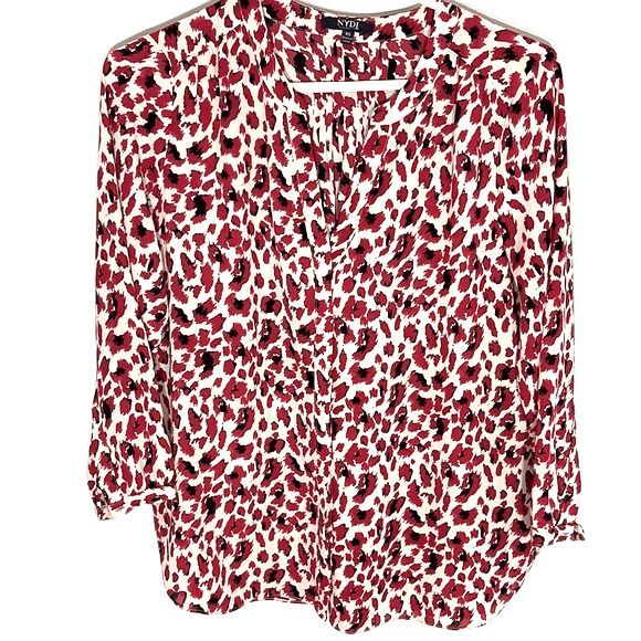 NYDJ 15 Bundle Pack 3/4 Sleeve Mandarin-Collar Pleated Blouse Different Print XS - Picture 14 of 15